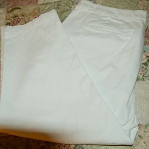 White Brushed Cotton Capris